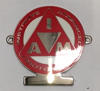 Picture of D40 Red Chrome enamel car badge