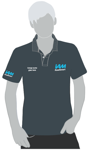 Picture of IAM RoadSmart Branded Polo Shirt (Charcoal - Male - L)